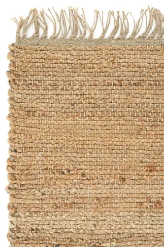 Vime 02 Natural Jüt Halı Yolluk El Dokuma Jüt Kilim Hasır Halı Dekor Otantik Halı Bohem El Halısı - Natural2 - 4
