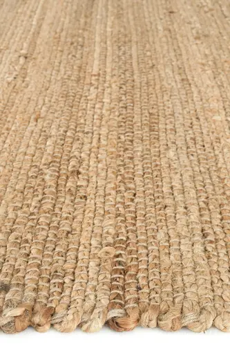 Vime 02 Natural Jüt Halı Yolluk El Dokuma Jüt Kilim Hasır Halı Dekor Otantik Halı Bohem El Halısı - Natural2 - 7