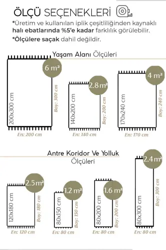 Vime 02 Natural Jüt Xalı Yo'lak El To'quv Jüt Kilim Hasır Xalı Dekor Otantik Xalı Bohem El Xalısı-Natural2 - 3