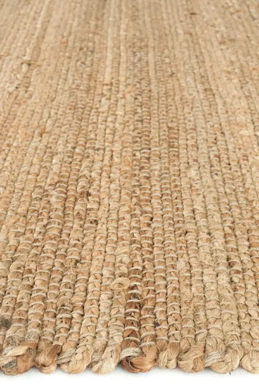 Vime 02 Natural Jüt Xalı Yo'lak El To'quv Jüt Kilim Hasır Xalı Dekor Otantik Xalı Bohem El Xalısı-Natural2 - 7