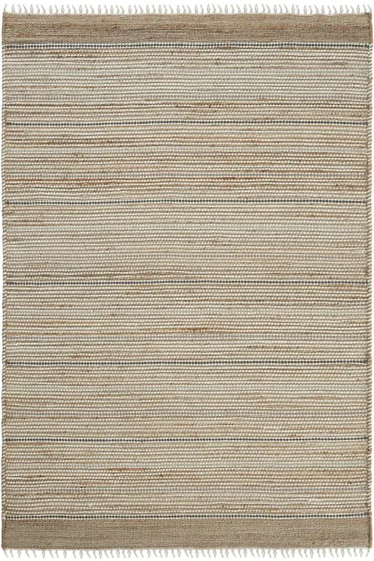 Vime 05 Natural Gri Jüt Halı Yolluk El Dokuma Jüt Kilim Hasır Halı Bohem El Halısı Otantik Halı-GRİ - COOL HALI