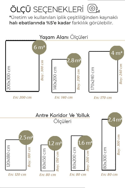 Vime 10 Doğal Jüt Halı Yolluk El Dokuma Jüt Kilim Hasır Halı Dekor Otantik Halı Bohem El Halısı - 4