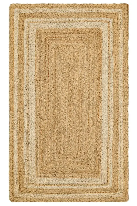 Vime 10 Natural Oq Jüt Gilam Yo'lak El Ishlangan Jüt Gilam Sochma Gilam Qamish Gilam Bohem El Gilami Authentik Gilam-NaturaL Oq - COOL HALI