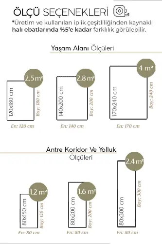 Vime 12 Natural Jüt Halı Yolluk El Dokuma Jüt Kilim Hasır Halı Dekor Otantik Halı Bohem El Halısı - Natural - 3