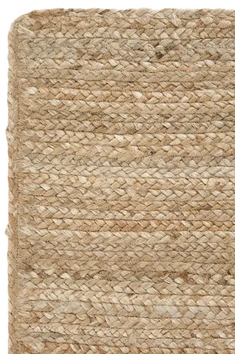 Vime 12 Natural Jüt Halı Yolluk El Dokuma Jüt Kilim Hasır Halı Dekor Otantik Halı Bohem El Halısı - Natural - 4