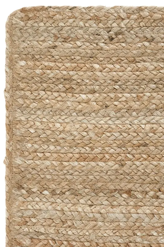 Vime 12 Natural Jüt Halı Yolluk El Dokuma Jüt Kilim Hasır Halı Dekor Otantik Halı Bohem El Halısı - Natural - 4