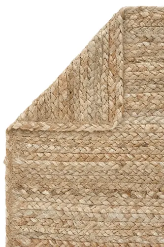 Vime 12 Natural Jüt Halı Yolluk El Dokuma Jüt Kilim Hasır Halı Dekor Otantik Halı Bohem El Halısı - Natural - 5