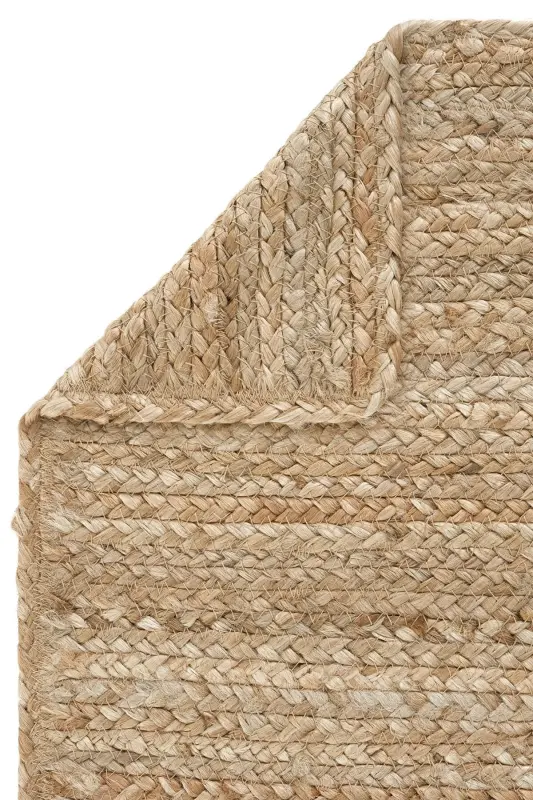 Vime 12 Natural Jüt Halı Yolluk El Dokuma Jüt Kilim Hasır Halı Dekor Otantik Halı Bohem El Halısı - Natural - 5