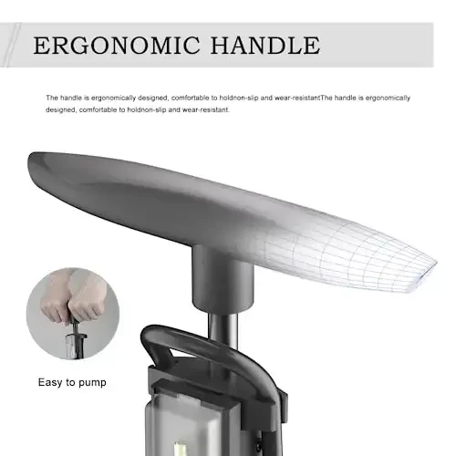 VIMILOLO Bicycle Pump, Bike Floor Pump with Gauge Inflator for Presta and Schrader Valve Portable Tire Pumps for Ball Bike Pumps - 3