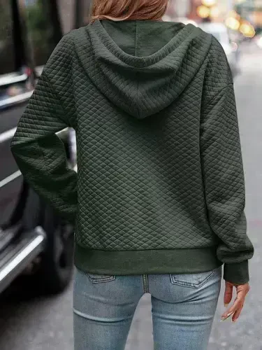 VIMPUNEC Ayollar Kuzgi Kundalik Kapüşonli Zamonaviy Uzun Qisma Sviter Kapüşonli Pullover Cho'ntakli Toplar - VIMPUNEC (1)