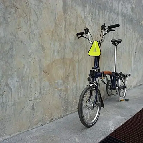 Vincita Reflective Yield Symbol with Velcro Strap - High Visibility for Safety at Night - Safety Reflector for Bike Rack, Backpack, Car Rack - Bicycle Reflective Accessories - 5