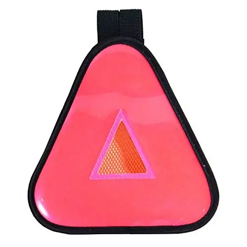 Vincita Reflective Yield Symbol with Velcro Strap - High Visibility for Safety at Night - Safety Reflector for Bike Rack, Backpack, Car Rack - Bicycle Reflective Accessories - 5