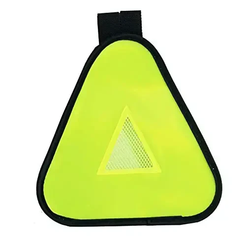 Vincita Reflective Yield Symbol with Velcro Strap - High Visibility for Safety at Night - Safety Reflector for Bike Rack, Backpack, Car Rack - Bicycle Reflective Accessories - MODAZONE
