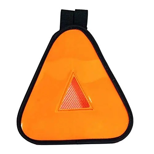 Vincita Reflective Yield Symbol with Velcro Strap - High Visibility for Safety at Night - Safety Reflector for Bike Rack, Backpack, Car Rack - Bicycle Reflective Accessories - 7