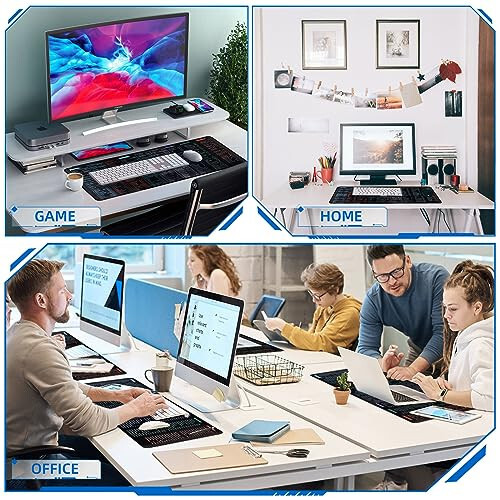 Vingtank Quick Key Super Large Anti-Slip Keyboard Pad - with Office Software Shortcuts Pattern, Quick Key Super Large Anti-Slip Keyboard Pad, Office Software Shortcuts Mousepad(31.5 * 11.8in) - 4