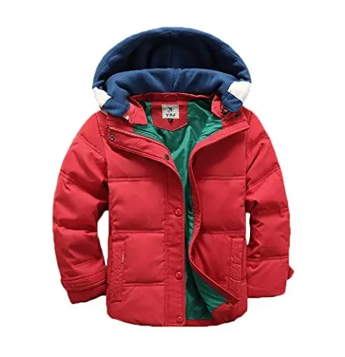 Vinmin Kids Winter Latest Thicken Hooded Jacket Warm Quilted Coat Casual Outdoor Cool Cute for Boys Girls Autumn Spring 