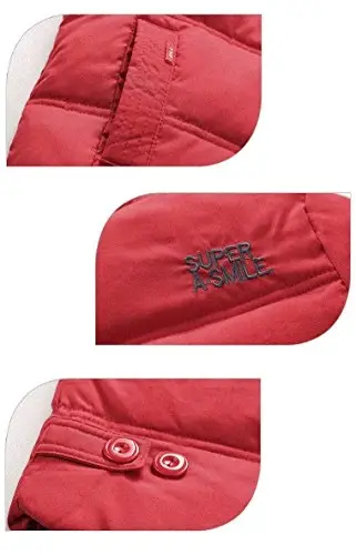 Vinmin Kids Winter Latest Thicken Hooded Jacket Warm Quilted Coat Casual Outdoor Cool Cute for Boys Girls Autumn Spring - 4