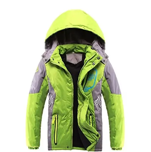 Vinmin Latest Boys Thicken Fleece Hooded Jacket Warm Quilted Coat Outdoor Cool Cute Fashion for Winter Autumn Spring - VINMIN
