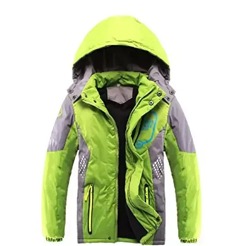 Vinmin Latest Boys Thicken Fleece Hooded Jacket Warm Quilted Coat Outdoor Cool Cute Fashion for Winter Autumn Spring - 1