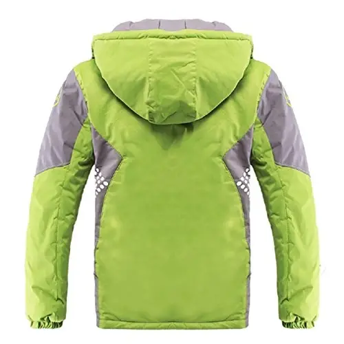 Vinmin Latest Boys Thicken Fleece Hooded Jacket Warm Quilted Coat Outdoor Cool Cute Fashion for Winter Autumn Spring - 3