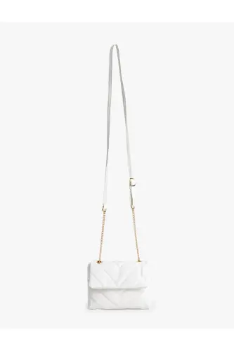 Vintage Çanta Kapitone Çapraz Zincir Detaylı Suni Deri - KOTON (1)