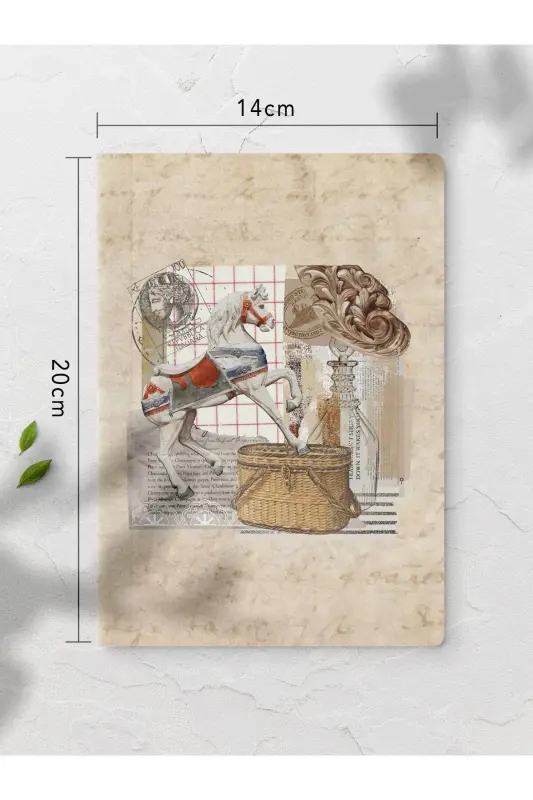 Vintage Daftar To'plami - 4 ta Daftar - Notebook, Jurnal Daftari - 14cm*20cm-Vintage - 4