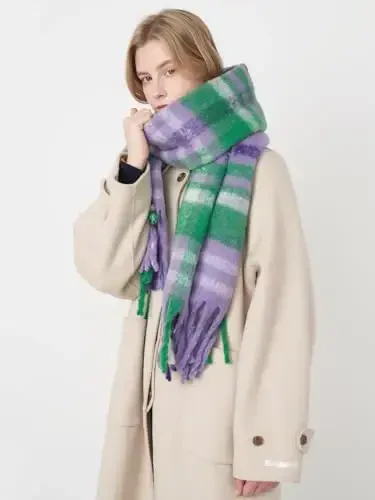 Vintage Scarfs for Women Warm Shawls and Wraps for Evening Dresses Soft Poncho Coat Thick CasModazoneere Wrap Cozy 2025 - 6