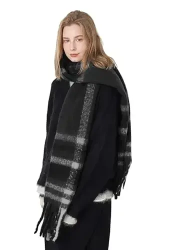 Vintage Scarfs for Women Warm Shawls and Wraps for Evening Dresses Soft Poncho Coat Thick CasModazoneere Wrap Cozy 2025 - 1