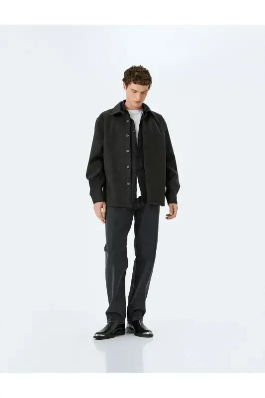 Vintage Straight Denim Pants Pocket Detailed Cotton - 2