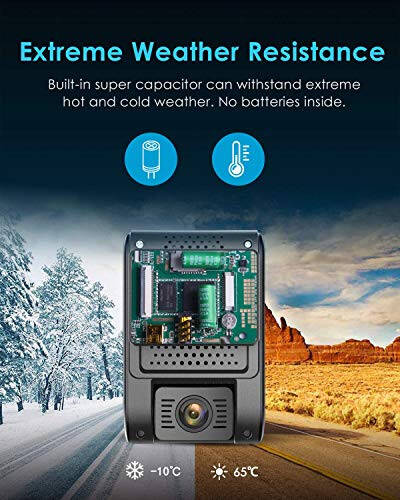 VIOFO A119 V3 2K 2560x1440P Quad HD+ Avtomobil Dash Kamerasi, Ultra Aniq Kechasi Ko'rish, 140 Graduslik Keng Burchak, GPS Kirish, Buferli To'xtash Rejimi, Haqiqiy HDR, Harakatni Aniqlash, G-Sensor, Vaqt O'tishi - 17