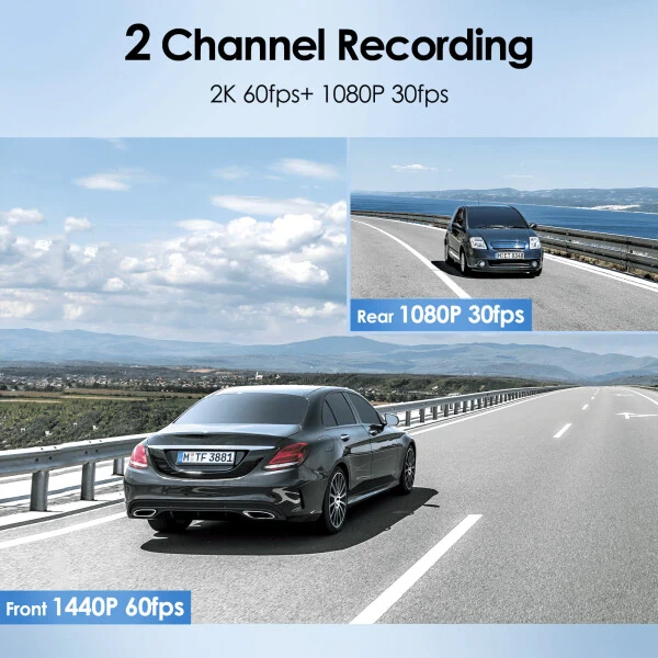 VIOFO A129 Plus Duo Dash Cam 2K 1440P 60FPS + 1080P 30FPS Wi-Fi GPS - NEW-A129PLUSDUO - 7