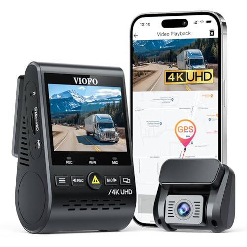 VIOFO A129 Pro Duo 4K Dual Dash Cam 3840 x 2160P Ultra HD 4K Front and 1080P Rear Car WiFi Dash Camera 8MP Sensor GPS, Buffered Parking Mode, G-Sensor, Motion Detection, WDR, Loop Recording - 6