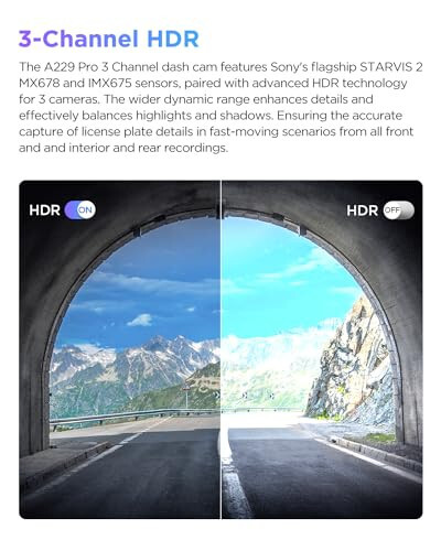 VIOFO A229 Pro 3 Kanallı 4K HDR Dash Cam, Çift STARVIS 2 Sensör IMX678 & IMX675, 4K+2K+1080P Ön İçi ve Arka Üçlü Araba Kamerası, 5GHz WiFi GPS, Sesli Kontrol, 24 Saat Park Modu, 512GB Desteği - 5