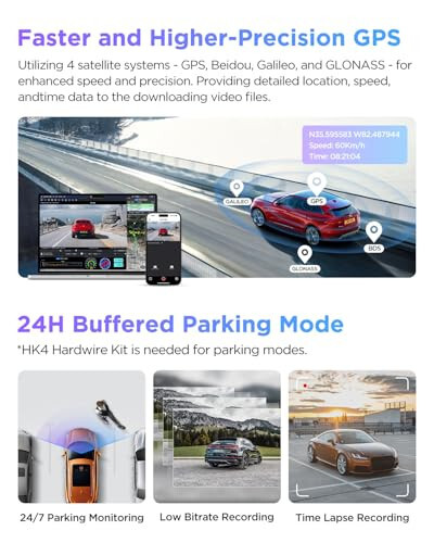 VIOFO A229 Pro 3 Kanallı 4K HDR Dash Cam, Çift STARVIS 2 Sensör IMX678 & IMX675, 4K+2K+1080P Ön İçi ve Arka Üçlü Araba Kamerası, 5GHz WiFi GPS, Sesli Kontrol, 24 Saat Park Modu, 512GB Desteği - 6