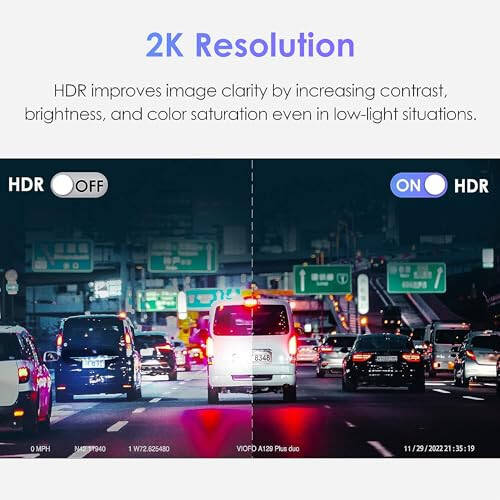 VIOFO Çift Dash Cam, 2K 1440P 60fps+1080P 30fps Ön ve Arka Dash Kamera Wi-Fi GPS, Park Modu, Acil Kayıt, Süper Kapasitör, Hareket Algılama (A129 Plus Duo) - 3