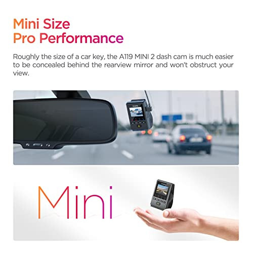 VIOFO Dash Cam A119 Mini 2, STARVIS 2 Sensor, 2K 60fps/HDR 30fps Voice Control Car Dash Camera with 5GHz Wi-Fi GPS, Night Vision 2.0, 24H Parking Mode, Supercapacitor, Support 512GB Max - 7