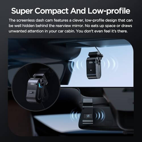 VIOFO VS1 Mini Dash Cam, 1440P/2K HDR Dashcam, STARVIS 2 Sensor, Free 32GB SD Card, 5GHz Wi-Fi Voice Control Car Dash Camera with GPS, Night Vision 2.0, 24H Parking Mode, Support 512GB Max - 3