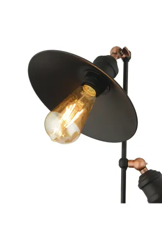 Violet 3-Piece Black Modern Design Retro 3-Legged Lampshade Lamp Metal Floor Lamp - 3