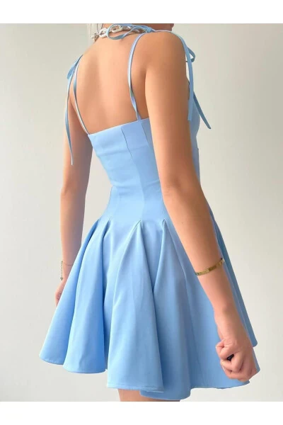 Violet Kiloş Mini Dress-baby blue - 4