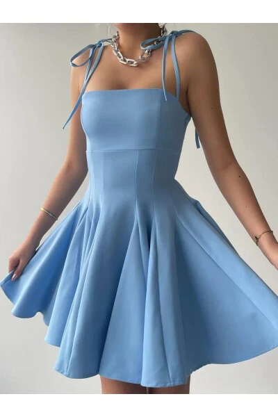 Violet Kiloş Mini Dress-baby blue - 5