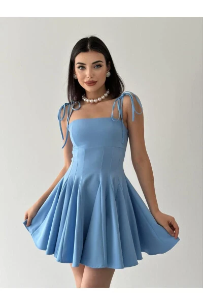 Violet Kiloş Mini Dress-baby blue - 8