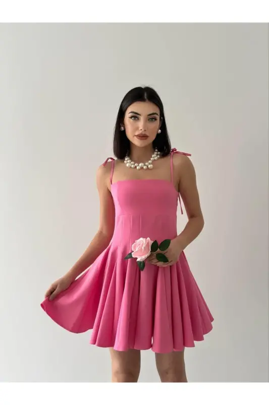 Violet Kiloş Mini Elbise-beyaz - 4