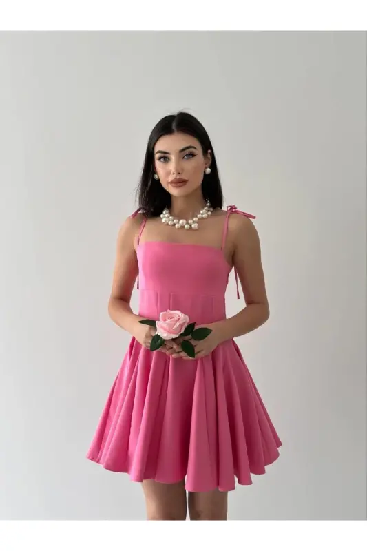 Violet Kiloş Mini Elbise-beyaz - 6
