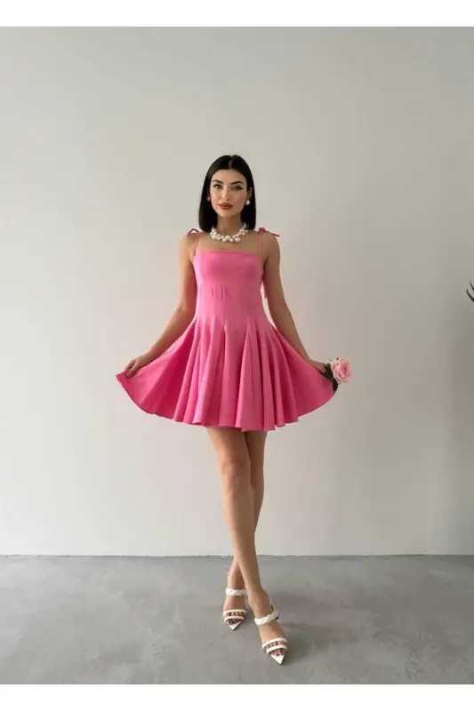 Violet Kiloş Mini Elbise-beyaz - 7