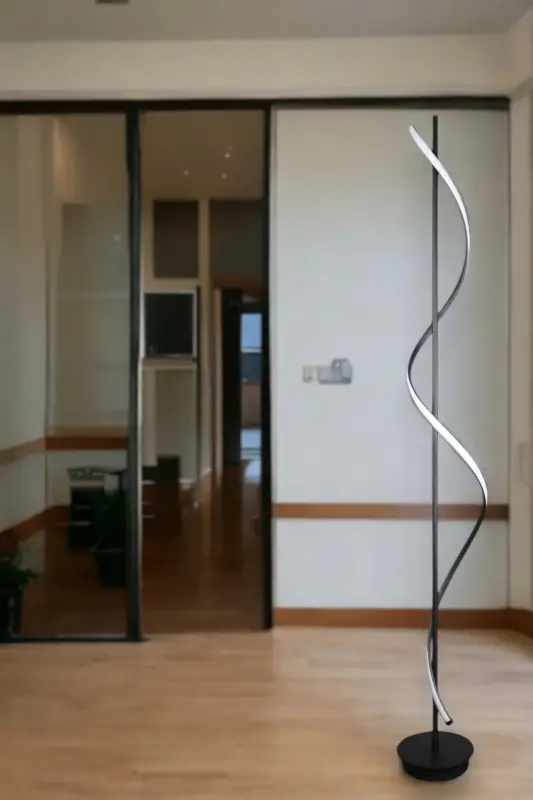 Violet Modern Design Black Color Daylight Led Living Room - Bedroom Led Floor Lamp - Black - FER AVIZE