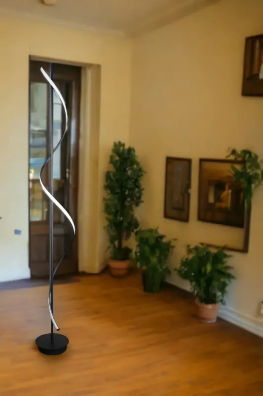 Violet Modern Tasarım Siyah Renk Gün Işığı Ledli Salon - Yatak Odası Led Lambader-Siyah - 3