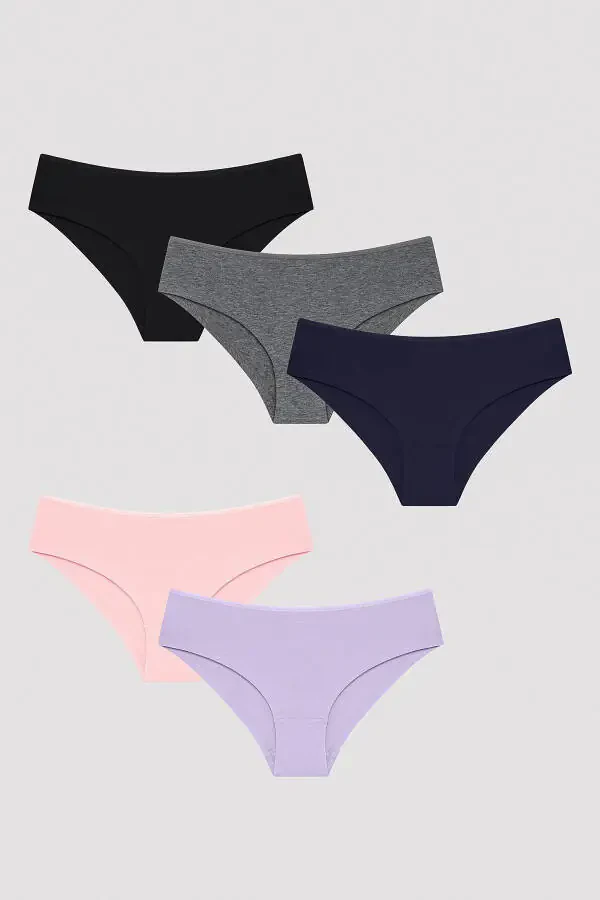Violet Multicolor 5-Pack Hipster Underwear - 9