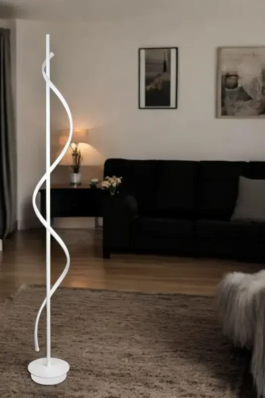 Violet Zamonaviy Dizayn Oq Rang Kunduzgi Yorug'lik Diodli Salon - Yotoq Xonasi Led Lambader-Oq - FER AVIZE