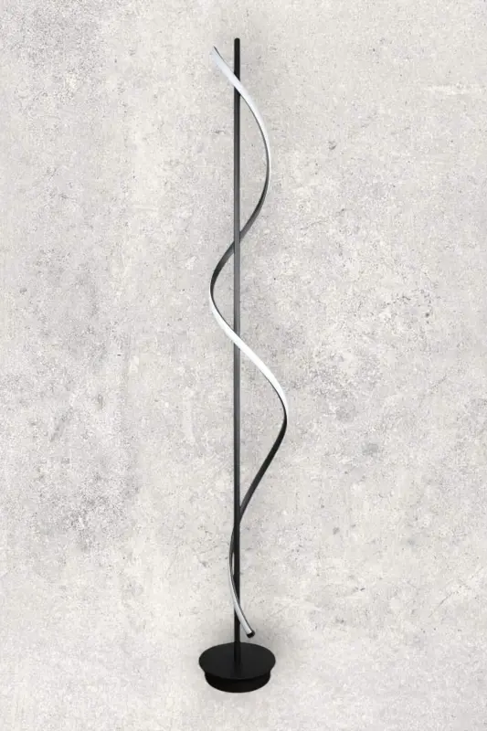 Violet Zamonaviy Dizayn Qora Rang Kunduzgi Yorug'lik Diodli Mehmonxona - Yotoq xonasi Diodli Pol Lampa-Qora - 2