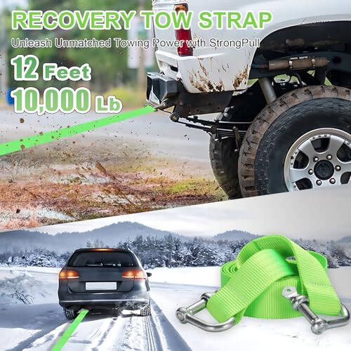 vioview Roadside Emergency Car Kit for Vehicles, Car Safety Kit with 4 in 1 Inflatable Car Vacuum Cleaner, Jumper Cables, Tow Straps, First Aid Kit, Car Must Haves Road Trip Essentials for Men Women - 5